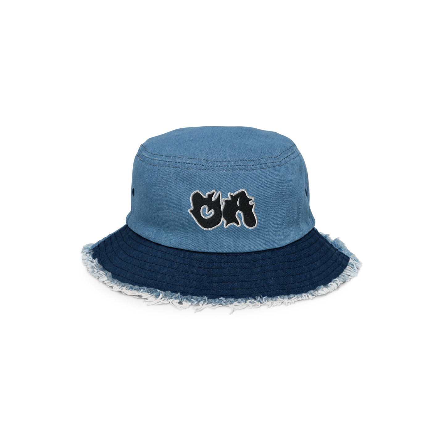 OA Distressed Denim Bucket Hat