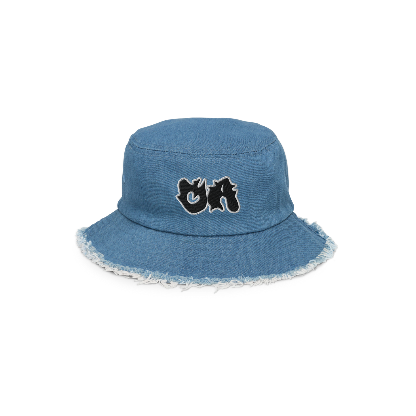 OA Distressed Denim Bucket Hat
