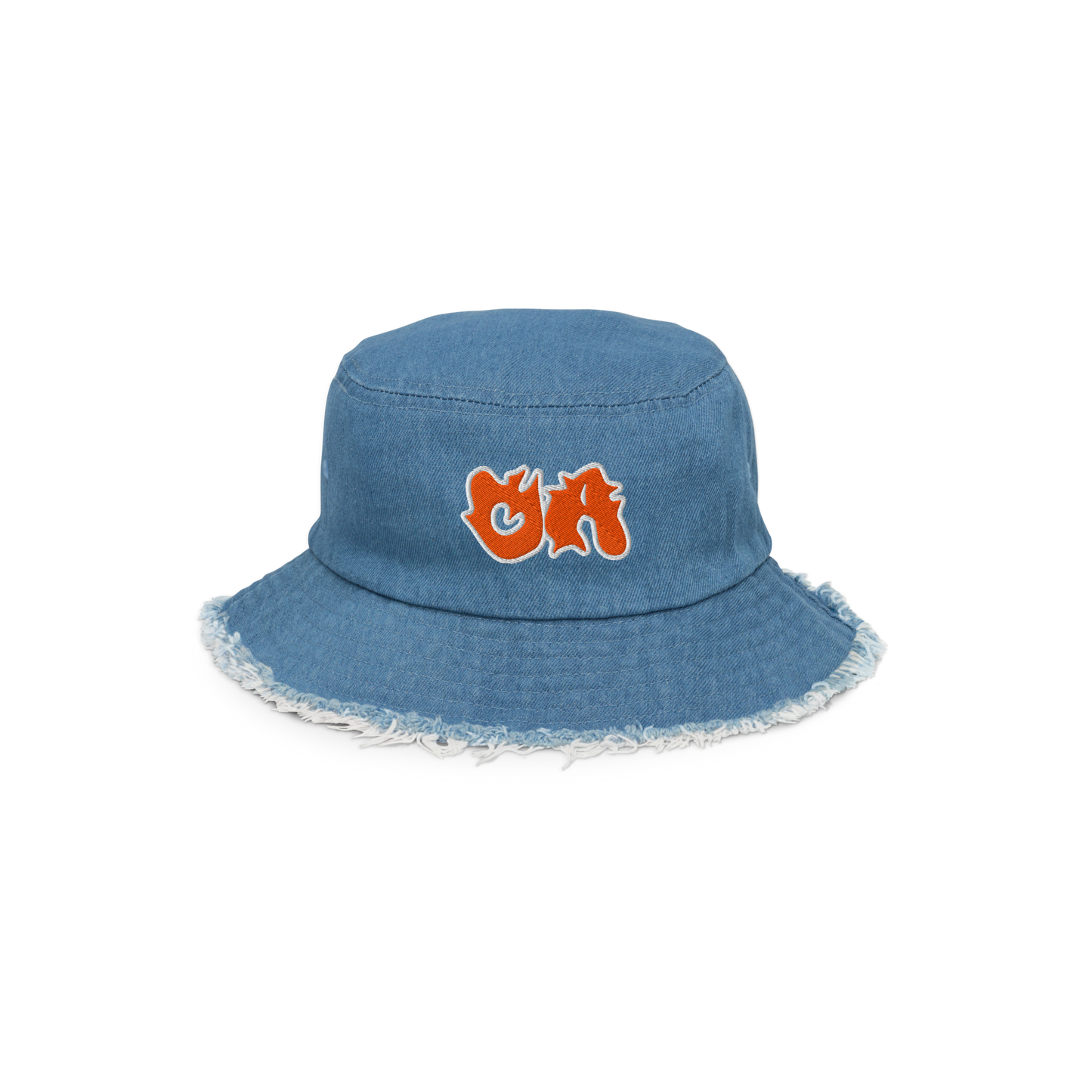 OA Distressed Denim Bucket Hat