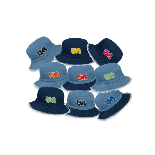 OA Distressed Denim Bucket Hat