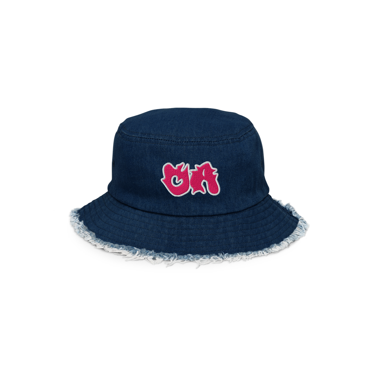 OA Distressed Denim Bucket Hat