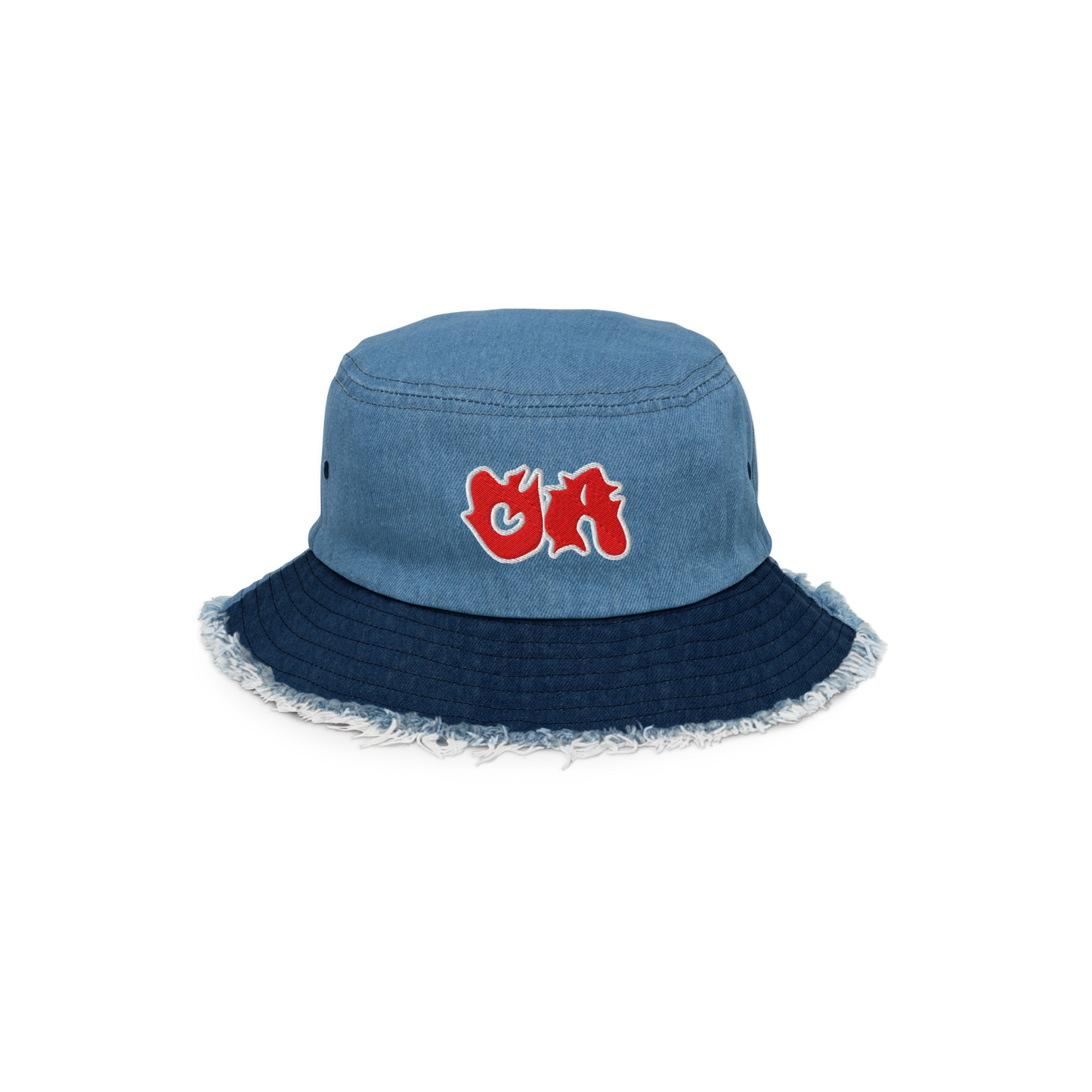 OA Distressed Denim Bucket Hat